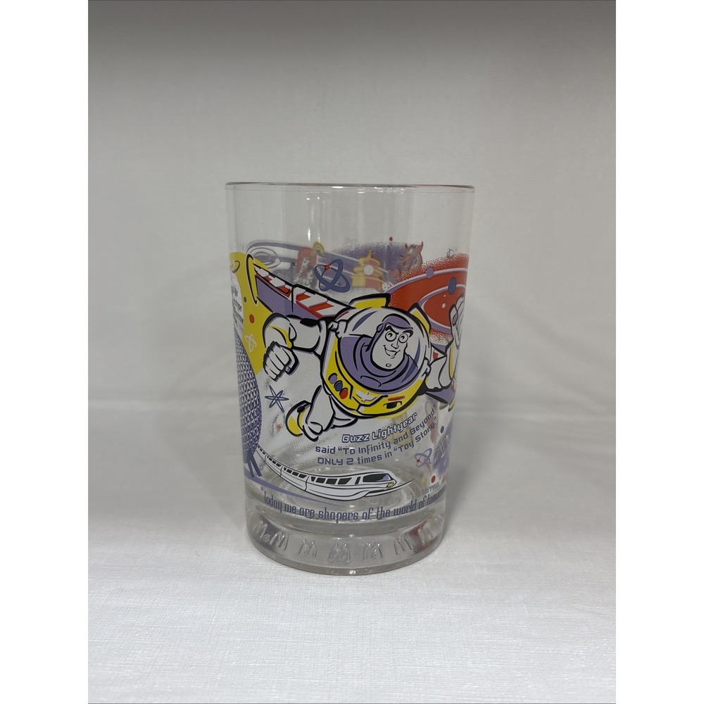 McDonalds Walt Disney World 100 Years Of Magic Glass Epcot Buzz Lightyear Belle
